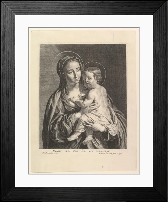 Framed Print : La Vierge a l enfant. Creator: Jean Morin Framed Print : La Vierge a l enfant. Creator: Jean Morin