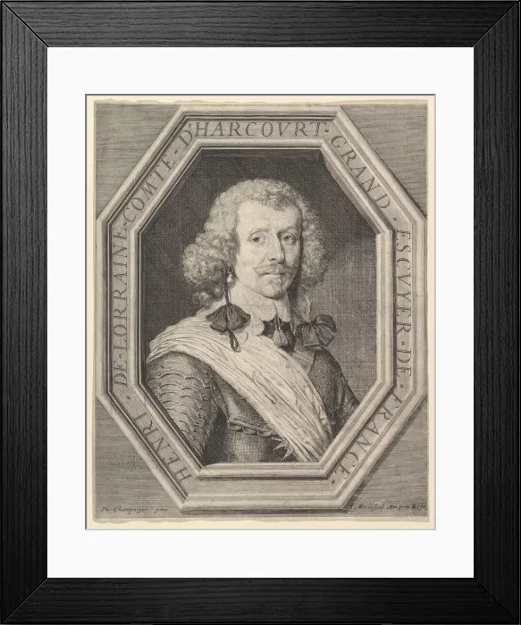 Framed Print : Henri de Lorraine, comte d Harcourt. Creator: Jean Morin Framed Print : Henri de Lorraine, comte d Harcourt. Creator: Jean Morin