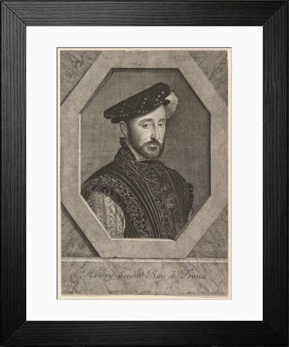 Framed Print : Henri II, roi de France. Creator: Jean Morin Framed Print : Henri II, roi de France. Creator: Jean Morin