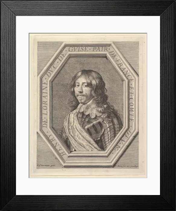 Framed Print : Henri II de Lorraine, duc de Guise. Creator: Jean Morin Framed Print : Henri II de Lorraine, duc de Guise. Creator: Jean Morin