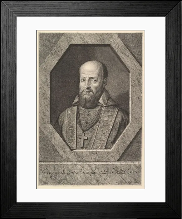 Framed Print : Saint Francois de Sales, eveque de Geneve. Creator: Jean Morin Framed Print : Saint Francois de Sales, eveque de Geneve. Creator: Jean Morin
