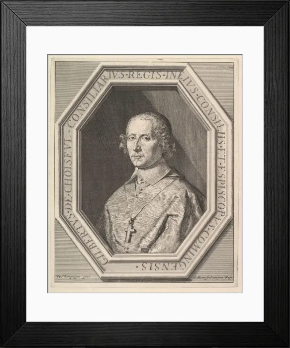 Framed Print : Gilbert de Choiseul-Praslin, eveque de Comminges. Creator: Jean Morin Framed Print : Gilbert de Choiseul-Praslin, eveque de Comminges. Creator: Jean Morin
