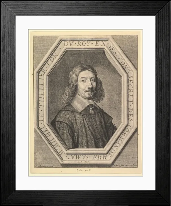Framed Print : Michel Le Tellier, conseiller du roi, 1620-50. Creator: Jean Morin Framed Print : Michel Le Tellier, conseiller du roi, 1620-50. Creator: Jean Morin