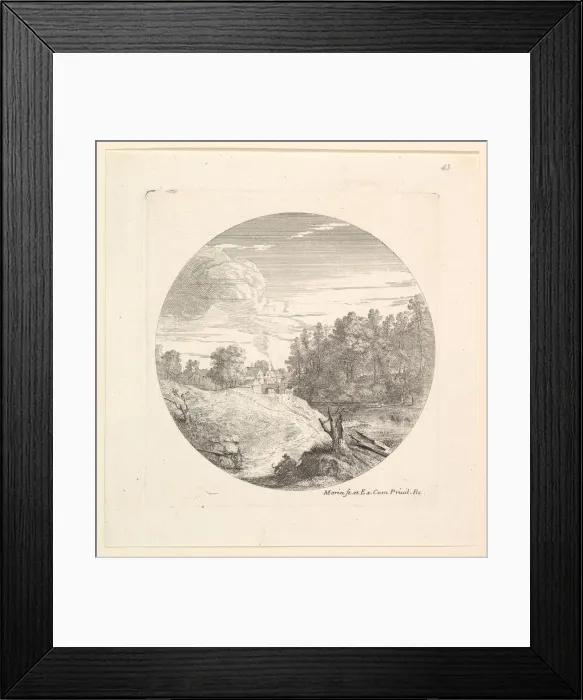 Framed Print : Le Paysan et son chien. Creator: Jean Morin Framed Print : Le Paysan et son chien. Creator: Jean Morin