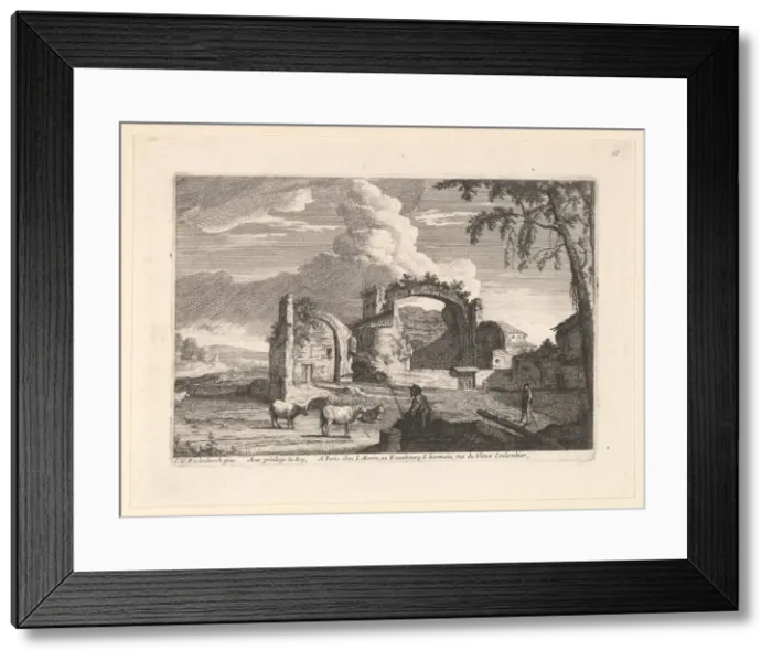 Framed Print : Le Bouvier Assis. Creator: Jean Morin Framed Print : Le Bouvier Assis. Creator: Jean Morin
