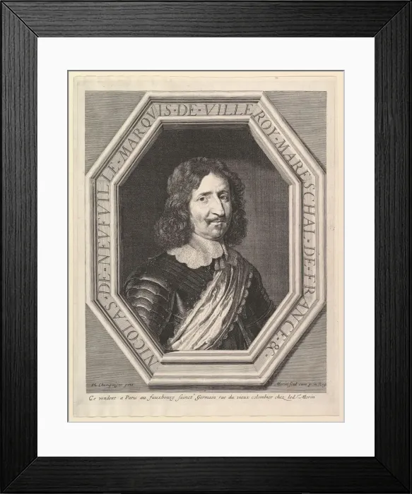 Framed Print : Nicolas de Neuville, marquis de Villeroy. Creator: Jean Morin Framed Print : Nicolas de Neuville, marquis de Villeroy. Creator: Jean Morin