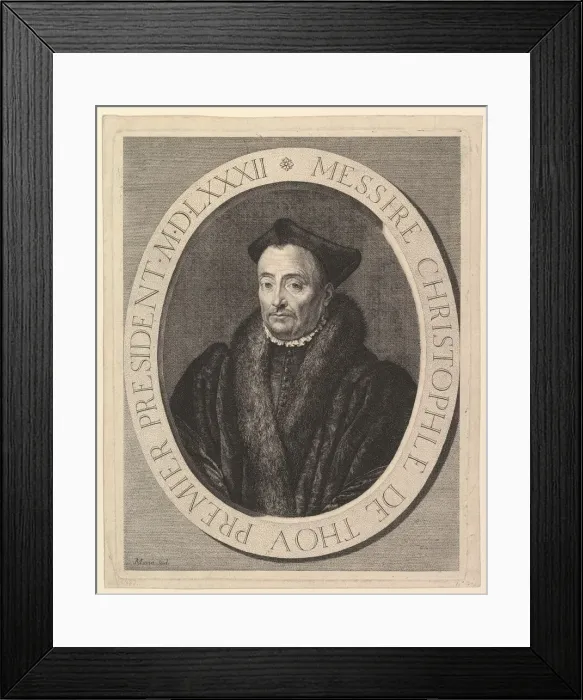 Framed Print : Christophe de Thou, premier president au Parlement. Creator: Jean Morin