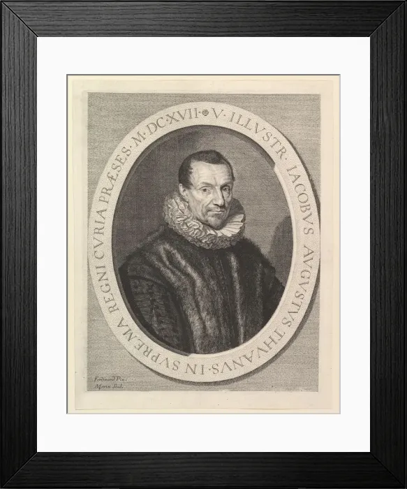 Framed Print : Jacques-Auguste de Thou, premier president au Parlement. Creator: Jean Morin Framed Print : Jacques-Auguste de Thou, premier president au Parlement. Creator: Jean Morin