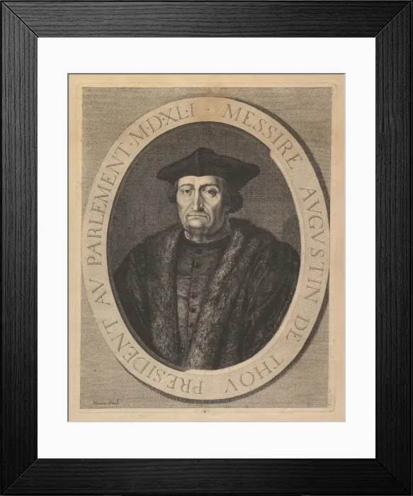 Framed Print : Augustin de Thou, president au Parlement. Creator: Jean Morin Framed Print : Augustin de Thou, president au Parlement. Creator: Jean Morin