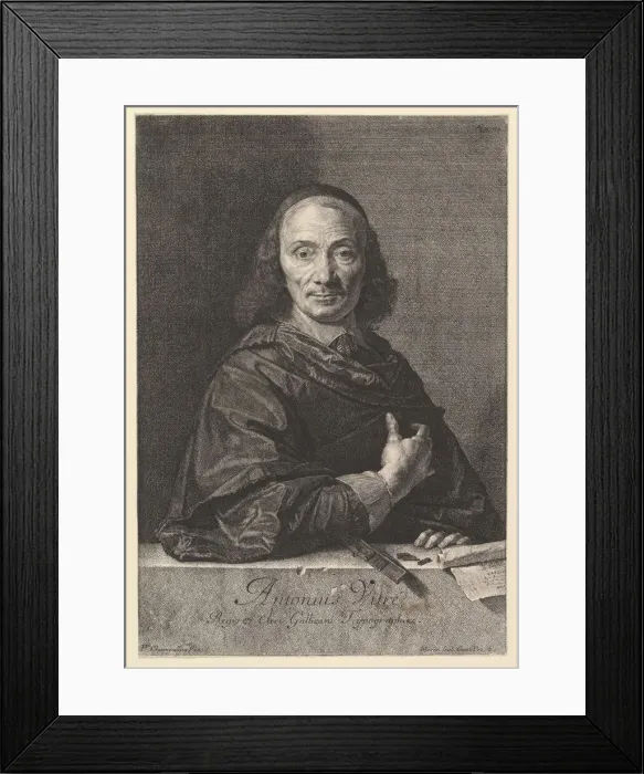 Framed Print : Antoine Vitre, typrographe du roi. Creator: Jean Morin Framed Print : Antoine Vitre, typrographe du roi. Creator: Jean Morin