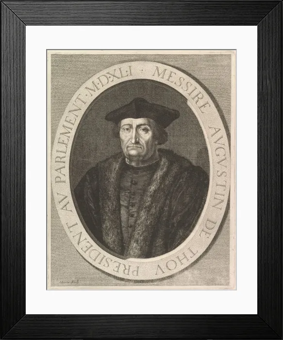 Framed Print : Augustin de Thou, president au Parlement. Creator: Jean Morin Framed Print : Augustin de Thou, president au Parlement. Creator: Jean Morin