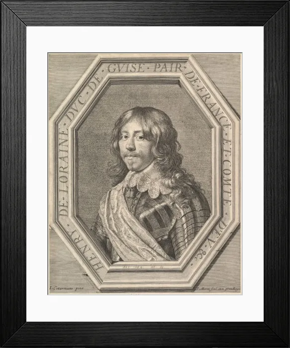 Framed Print : Henri II de Lorraine, duc de Guise. Creator: Jean Morin Framed Print : Henri II de Lorraine, duc de Guise. Creator: Jean Morin