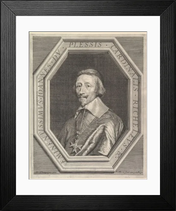 Framed Print : Cardinal de Richelieu. Creator: Jean Morin Framed Print : Cardinal de Richelieu. Creator: Jean Morin
