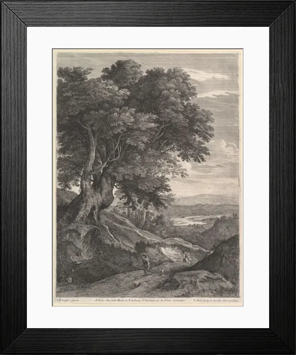 Framed Print : Paysan et Paysanne en Marche. Creator: Jean Morin Framed Print : Paysan et Paysanne en Marche. Creator: Jean Morin
