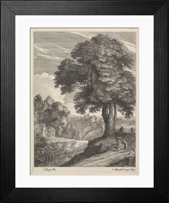 Framed Print : Les Deux Chaumieres. Creator: Jean Morin Framed Print : Les Deux Chaumieres. Creator: Jean Morin