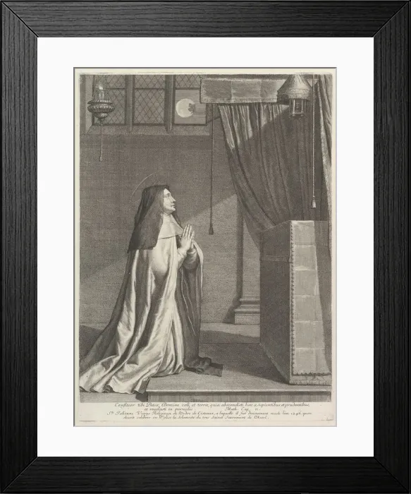 Framed Print : Sainte Julienne de Mont-Cornillon. Creator: Jean Morin Framed Print : Sainte Julienne de Mont-Cornillon. Creator: Jean Morin