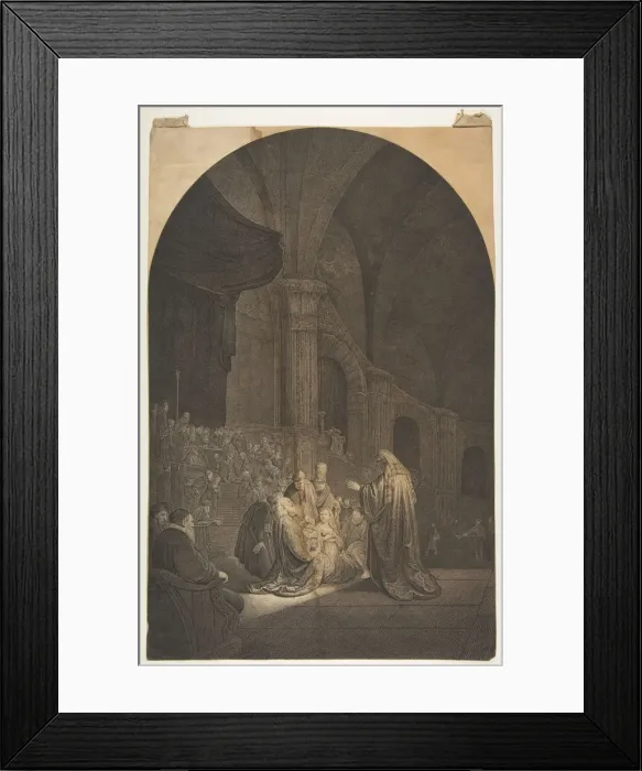 Framed Print : Simeon in the Temple. n. d. Creator: Jean Pierre de Frey Framed Print : Simeon in the Temple. n. d. Creator: Jean Pierre de Frey
