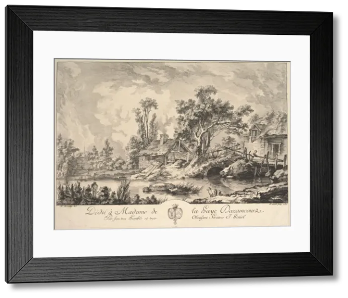 Framed Print : Landscape, 1759. Creator: Jean-Pierre Houel Framed Print : Landscape, 1759. Creator: Jean-Pierre Houel