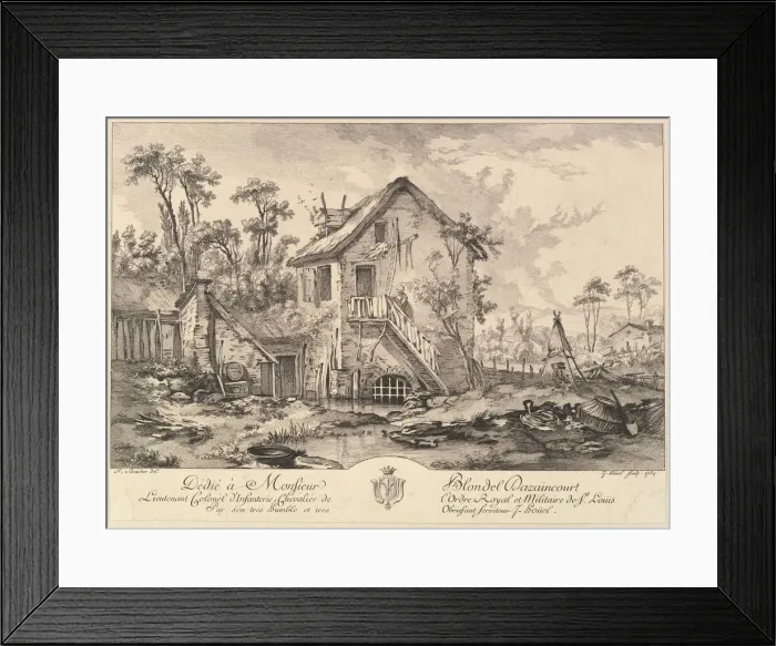 Framed Print : Landscape, 1759. Creator: Jean-Pierre Houel Framed Print : Landscape, 1759. Creator: Jean-Pierre Houel