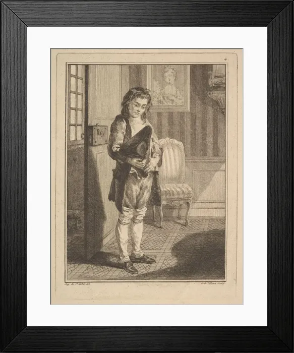 Framed Print : Decrotteur (Shoe Shiner), from Mes gens, ou Les commissionnaires ultramontains au Framed Print : Decrotteur (Shoe Shiner), from Mes gens, ou Les commissionnaires ultramontains au