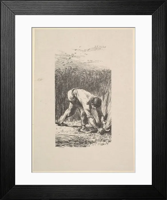 Framed Print : The Reaper, 1853. Creator: Jacques-Adrien Lavieille Framed Print : The Reaper, 1853. Creator: Jacques-Adrien Lavieille