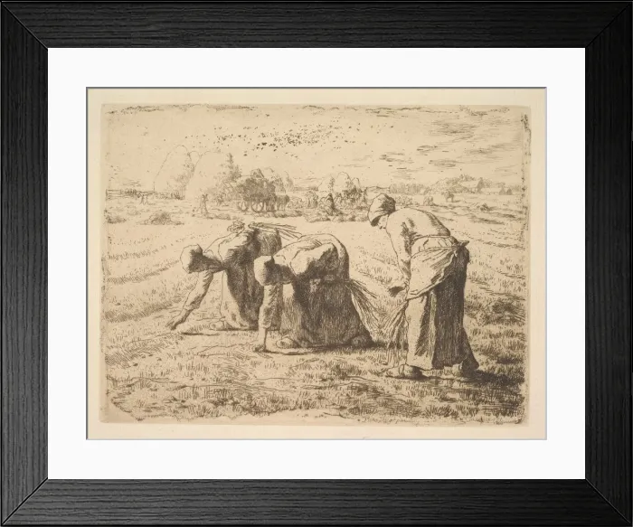 Framed Print : The Gleaners, 1834-75. Creator: Jean Francois Millet Framed Print : The Gleaners, 1834-75. Creator: Jean Francois Millet