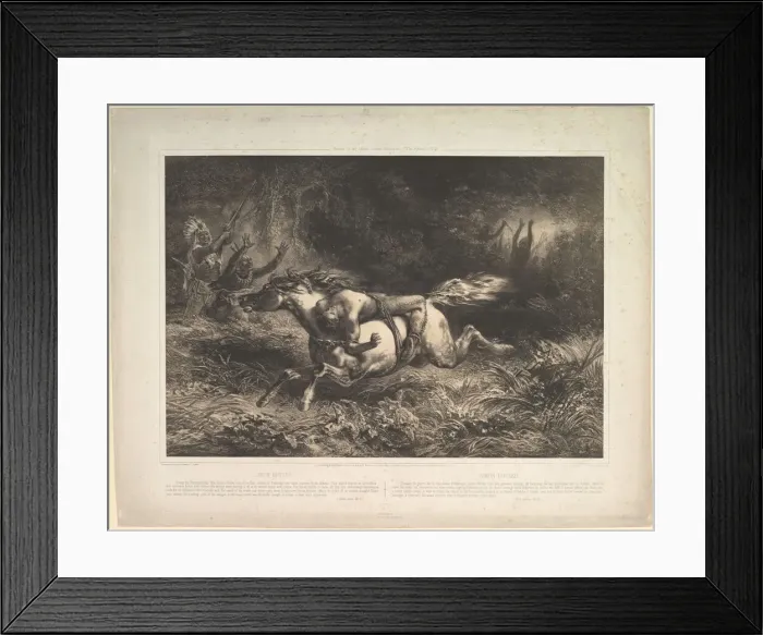 Framed Print : Simon Butler (Indian Trails, vol. II), 1852. Creator: Jean Francois Millet Framed Print : Simon Butler (Indian Trails, vol. II), 1852. Creator: Jean Francois Millet