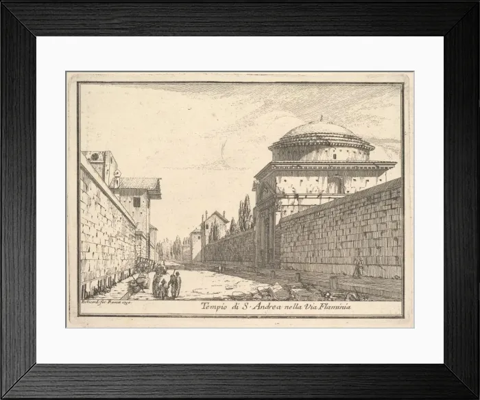 Framed Print : Tempio di Sant Andrea, Via Flaminia, 1750. Creator: Jerome Charles Bellicard Framed Print : Tempio di Sant Andrea, Via Flaminia, 1750. Creator: Jerome Charles Bellicard