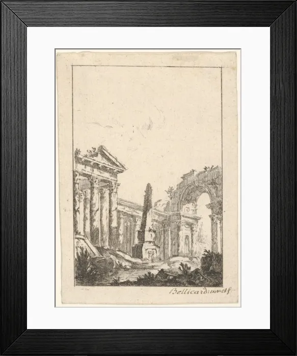 Framed Print : Architectural Capriccio, 1745-80. Creator: Jerome Charles Bellicard Framed Print : Architectural Capriccio, 1745-80. Creator: Jerome Charles Bellicard