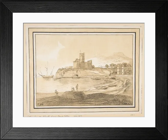 Framed Print : Landscape after Claude, ca. 1811. Creator: Johann Baptist Stuntz Framed Print : Landscape after Claude, ca. 1811. Creator: Johann Baptist Stuntz