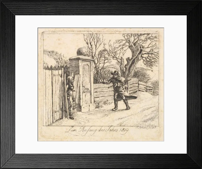 Framed Print : Winter Landscape, 1818. Creator: Johann Christian Erhard Framed Print : Winter Landscape, 1818. Creator: Johann Christian Erhard