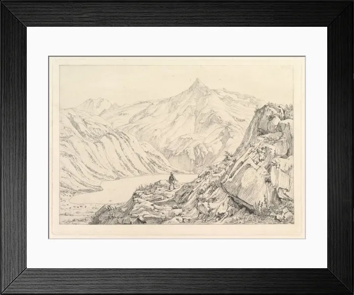 Framed Print : Bockhart Lake (Der Bockhardsee), early 19th century. Creator: Johann Christian Erhard Framed Print : Bockhart Lake (Der Bockhardsee), early 19th century. Creator: Johann Christian Erhard