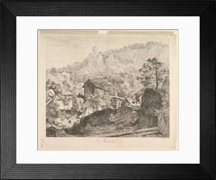 Framed Print : Around Muckendorf, 1818. Creator: Johann Christian Erhard Framed Print : Around Muckendorf, 1818. Creator: Johann Christian Erhard