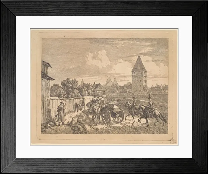 Framed Print : Russian Lancers Escorting the Regimental Cassonne, 1816. Creator: Johann Christian Erhard Framed Print : Russian Lancers Escorting the Regimental Cassonne, 1816. Creator: Johann Christian Erhard