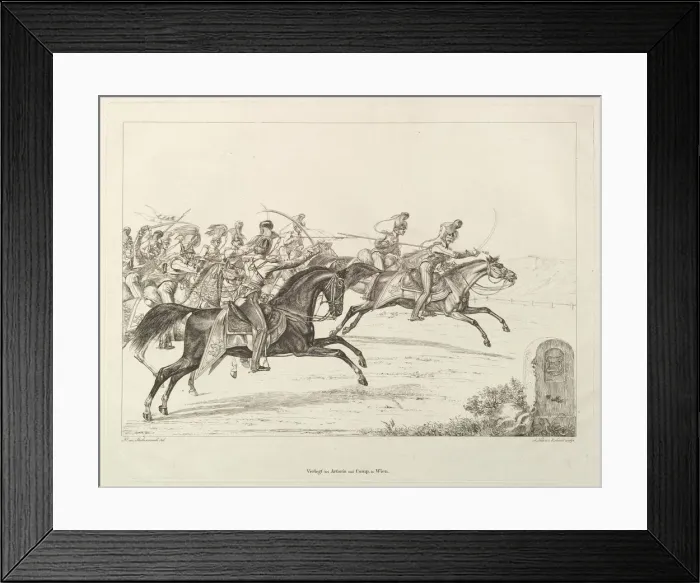 Framed Print : Austrian Lancers, early 19th century. Creator: Johann Christian Erhard Framed Print : Austrian Lancers, early 19th century. Creator: Johann Christian Erhard
