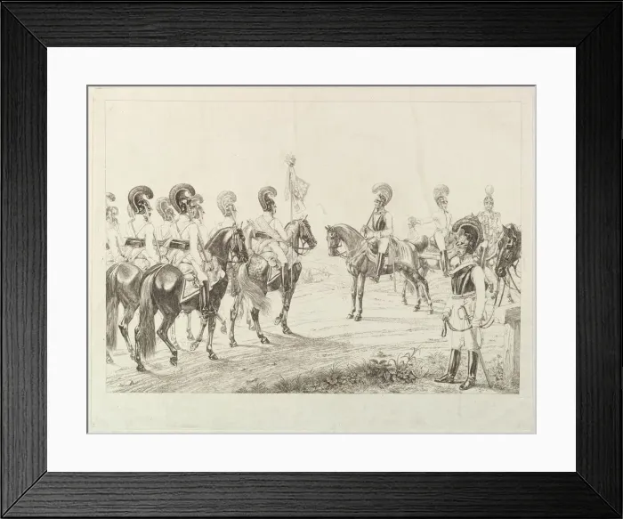 Framed Print : Austrian Cuirassiers, early 19th century. Creator: Johann Christian Erhard Framed Print : Austrian Cuirassiers, early 19th century. Creator: Johann Christian Erhard