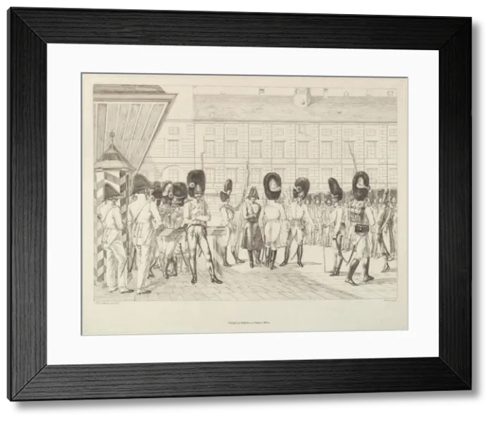 Framed Print : Austrian Grenadiers, early 19th century. Creator: Johann Christian Erhard Framed Print : Austrian Grenadiers, early 19th century. Creator: Johann Christian Erhard