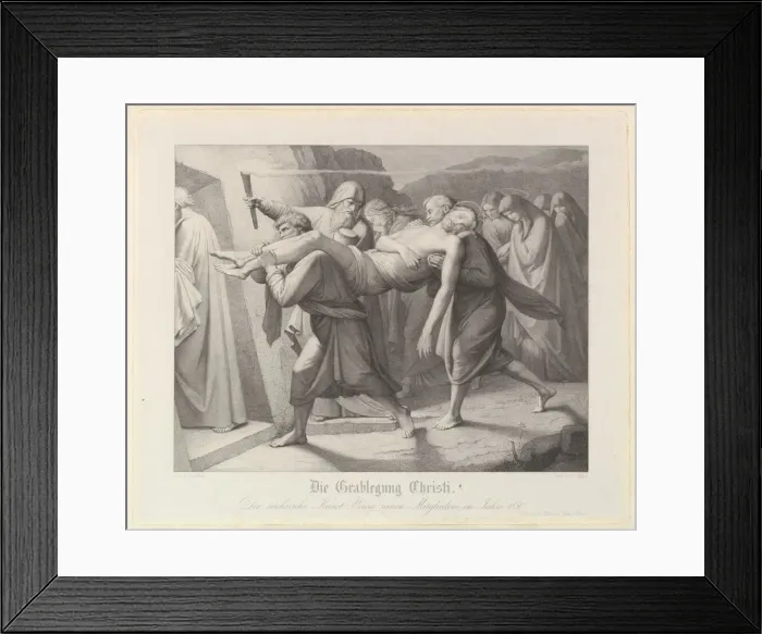 Framed Print : The Entombment, 1850. Creator: Unknown Framed Print : The Entombment, 1850. Creator: Unknown