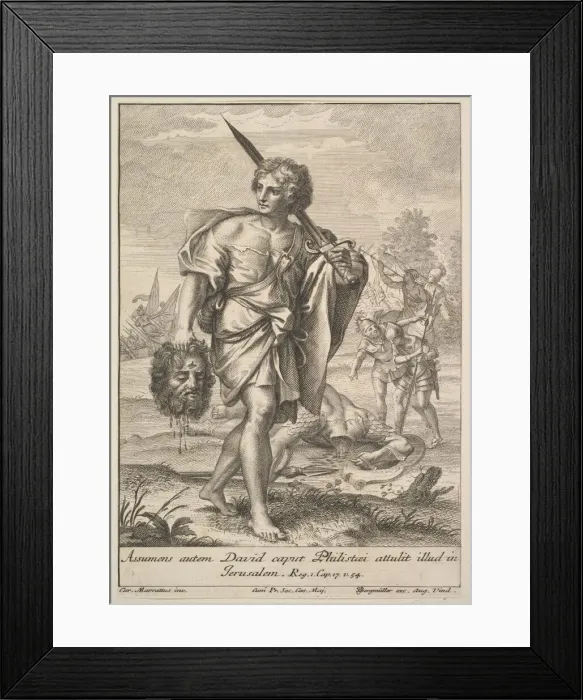 Framed Print : David with the Head of Goliath, 1705-62. Creator: Johann Georg Bergmuller Framed Print : David with the Head of Goliath, 1705-62. Creator: Johann Georg Bergmuller
