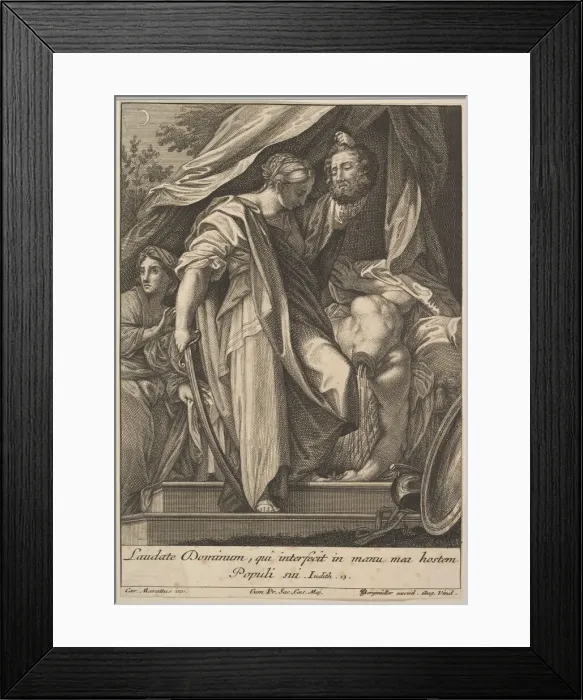 Framed Print : Judith slaying Holofernes, 1705-62. Creator: Johann Georg Bergmuller Framed Print : Judith slaying Holofernes, 1705-62. Creator: Johann Georg Bergmuller