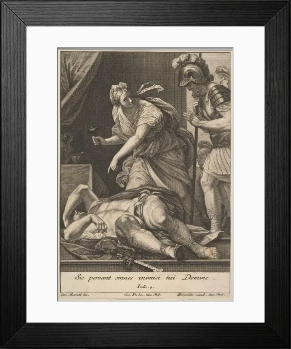 Framed Print : Jael slaying Sisera, 1705-62. Creator: Johann Georg Bergmuller Framed Print : Jael slaying Sisera, 1705-62. Creator: Johann Georg Bergmuller