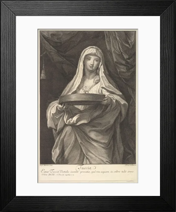 Framed Print : Tuccia, 1720. Creator: Johann Jakob Frey the Elder Framed Print : Tuccia, 1720. Creator: Johann Jakob Frey the Elder