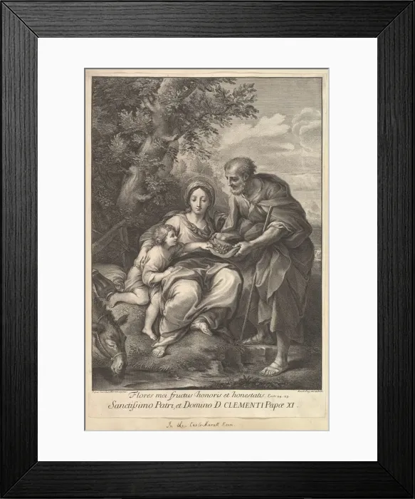 Framed Print : The Virgin and Joseph with the Young Jesus, 1710-40. Creator: Johann Jakob Frey the Elder Framed Print : The Virgin and Joseph with the Young Jesus, 1710-40. Creator: Johann Jakob Frey the Elder
