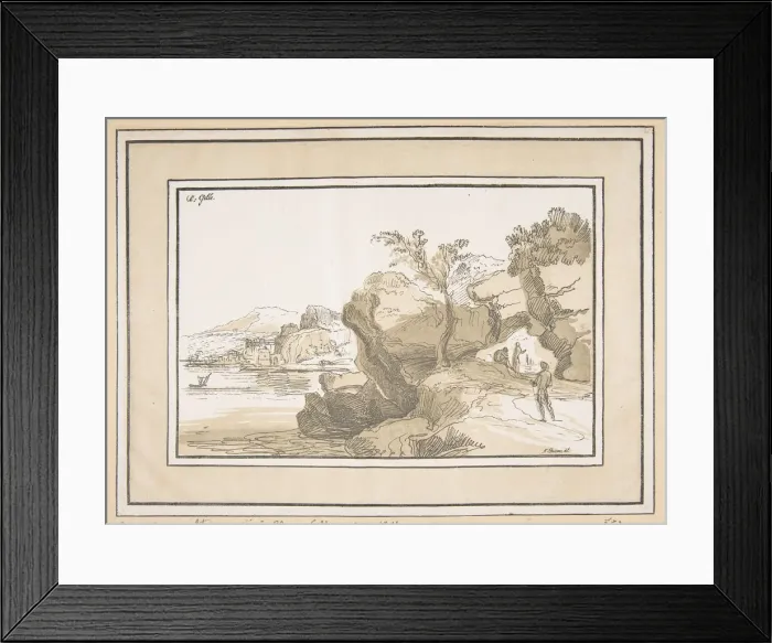 Framed Print : Landscape, ca. 1811. Creator: Johann Nepomuk Strixner Framed Print : Landscape, ca. 1811. Creator: Johann Nepomuk Strixner