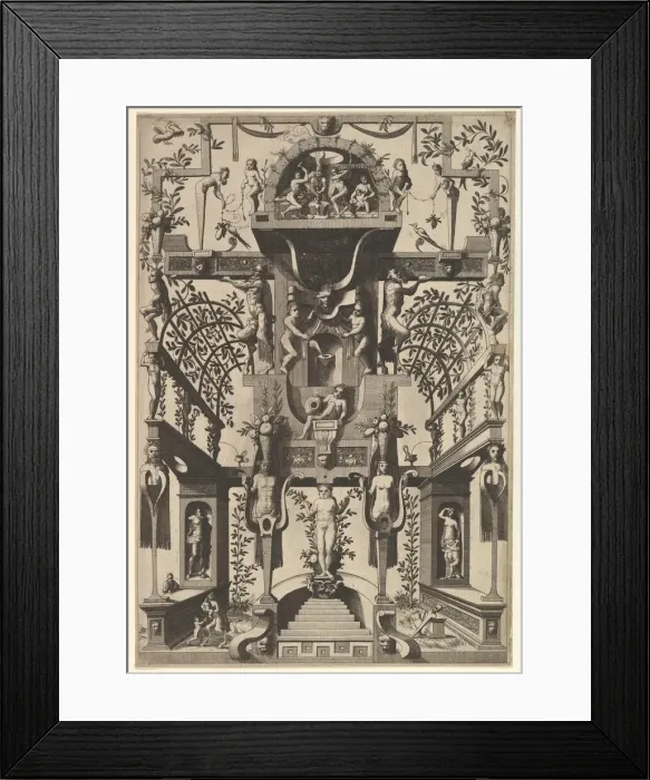 Framed Print : Modern Grotesque Decoration, 1557. Creator: Johannes van Doetecum I Framed Print : Modern Grotesque Decoration, 1557. Creator: Johannes van Doetecum I