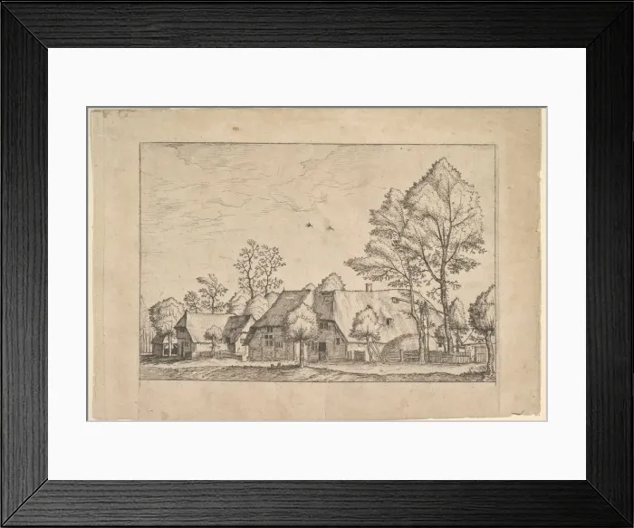 Framed Print : Large Farm with Draw Well from Praediorum villarum et rusticarum casularum icones e Framed Print : Large Farm with Draw Well from Praediorum villarum et rusticarum casularum icones e