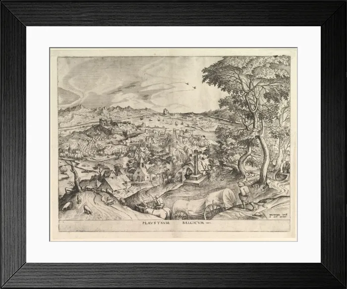 Framed Print : The Belgian Wagon (Plaustrum Belgicum) from The Large Landscapes, ca. 1555-56 Framed Print : The Belgian Wagon (Plaustrum Belgicum) from The Large Landscapes, ca. 1555-56
