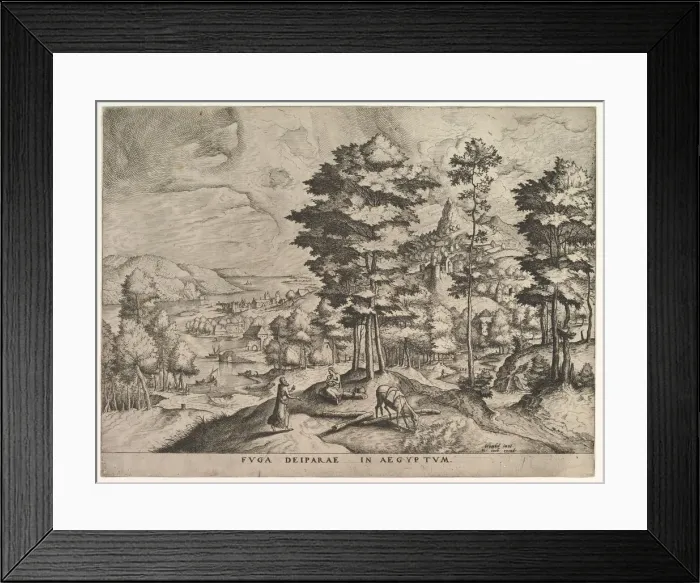 Framed Print : Flight into Egypt (Fuga deiparae in Aegyptum) from The Large Landscapes, ca. 1555-56 Framed Print : Flight into Egypt (Fuga deiparae in Aegyptum) from The Large Landscapes, ca. 1555-56
