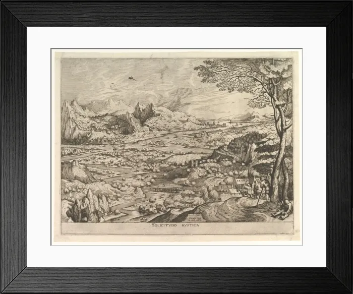 Framed Print : Rustic Solicitude (Solicitudo rustica) from The Large Landscapes, ca. 1555-56 Framed Print : Rustic Solicitude (Solicitudo rustica) from The Large Landscapes, ca. 1555-56
