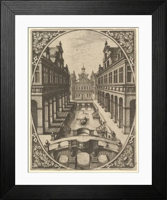 Framed Print : Plate from Scenographiae... ca. 1560. Creator: Johannes van Doetecum I Framed Print : Plate from Scenographiae... ca. 1560. Creator: Johannes van Doetecum I